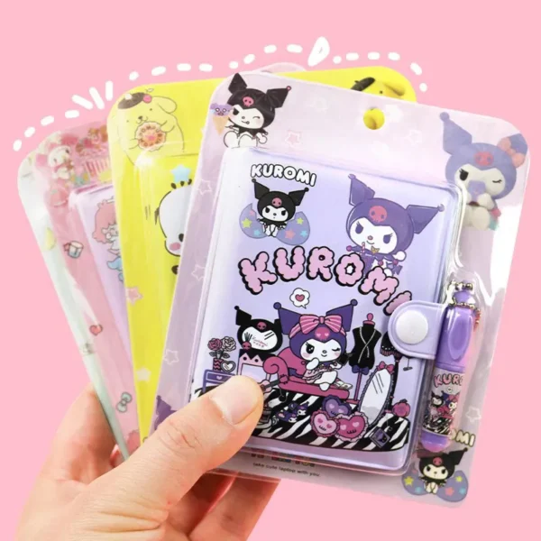 Sanrio Kuromi Notebook Cinnamoroll Melody Journal Small Size Kawaii Miini Portable Ledger School Supplies Stationery Gifts - Image 4