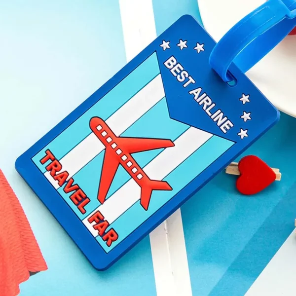 Creative Stitch Rectangle Cute Travel Accessories Luggage Tags Suitcase Cartoon Style Fashion Silicon Portable Travel Label - Image 4