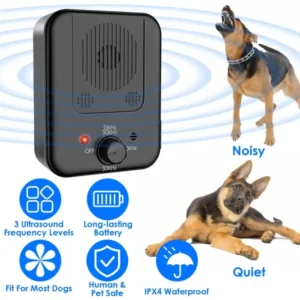 Ultrasonic dog training device with 3 levels.