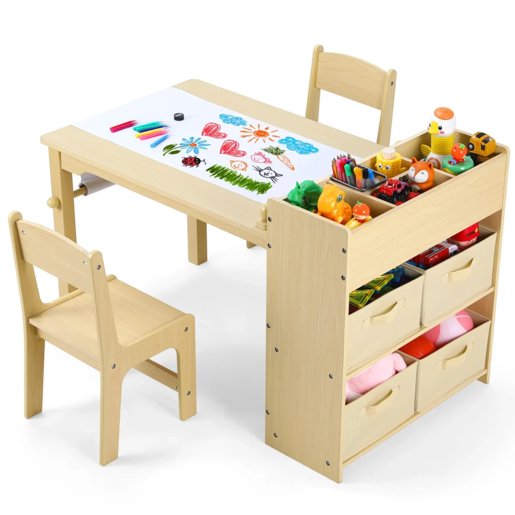 kf-S41ee56912dbb4bc6bba25815a839742bH-AOOU-Kids-Art-Table-and-2-Chairs-Toddler-Craft-Drawing-Desk-with-Large-Storage-Shelves-4