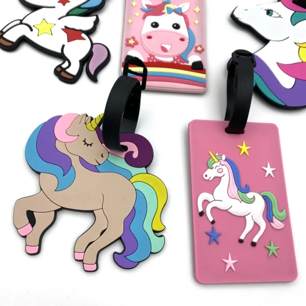 1pc/2pcs/3pcs Cute Unicorn Luggage Tag - Image 2
