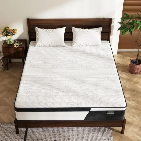 Full Mattress, 10 Inch Full Hybrid Mattress in a Box with Gel Memory Foam, Pocket Innerspring, Pressure Relief, Motion Isolation - Image 4