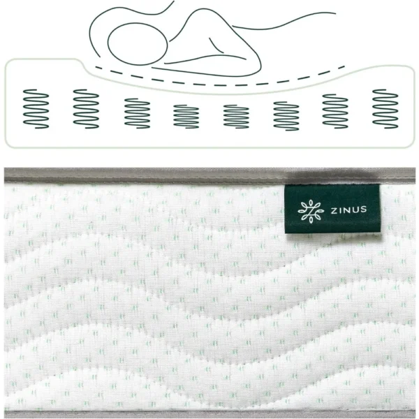 6 Inch Foam and Spring Mattress, Twin, CertiPUR-US Certified Foams, Mattress in A Box, White - Image 4