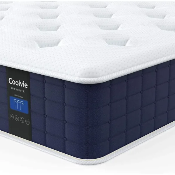 Mattress, 10 Inch Size Hybrid Mattress, Individual Pocket Springs with Memory Foam, Bed in a Box, Cooler Sleep