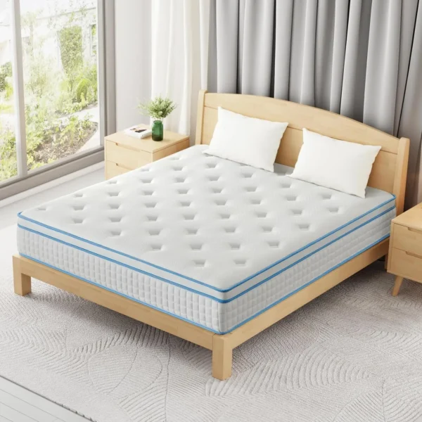 Generic 14 Inch King Size Cooling-Gel Memory Foam and Individually Pocket Innerspring Hybrid Bed Mattress - Image 2