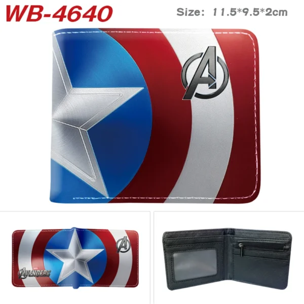 The Marvel Comics Super Hero Wallet The Avengers Animes Short Purse with Coin Pocket - Image 5