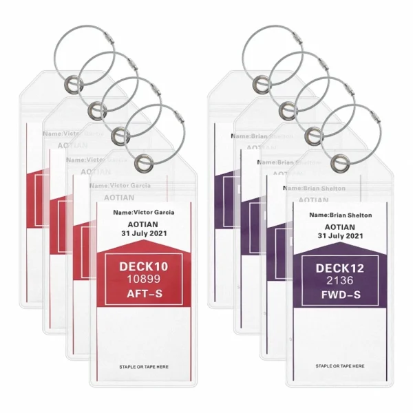 8 Pieces Cruise Luggage Tag Holder for Princess, Carnival, Costa, P&O, Norwegian Cruise Ships