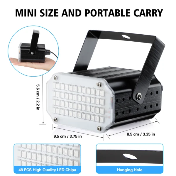 LED RGB Party Stage Light with Remote Control - Image 5