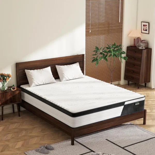 Full Mattress, 10 Inch Full Hybrid Mattress in a Box with Gel Memory Foam, Pocket Innerspring, Pressure Relief, Motion Isolation - Image 3