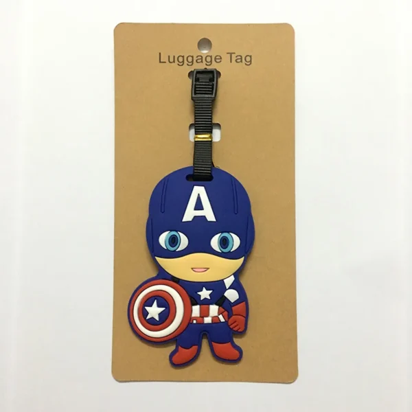 Disney Cartoon Superhero Luggage Tags Men Silicon Name ID Travel Suitcase Handbag Tag Accessories Portable Label Gift - Image 3