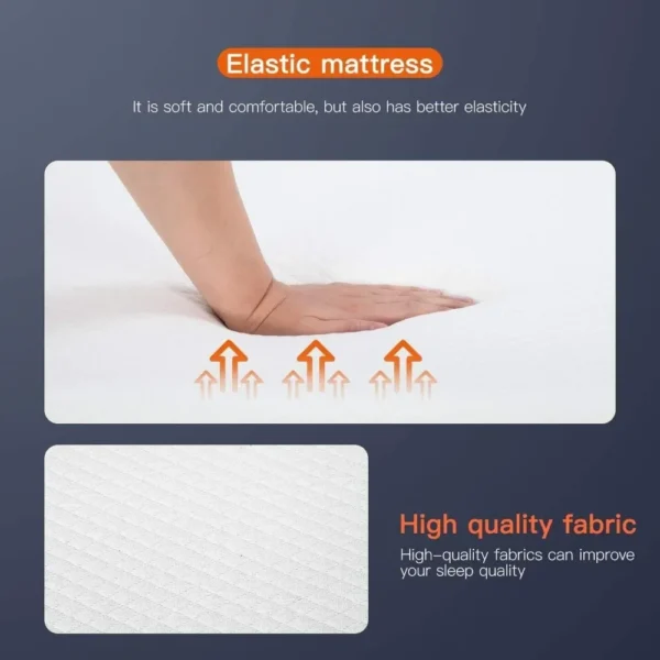 8 inch Gel Memory Foam Mattress for Cool Sleep & Pressure Relief, Medium Firm Mattresses Bed-in-a-Box/Pressure Relieving - Image 3