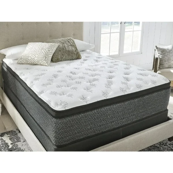 16 Inch Mattress, King Size Ultra Luxury Hyper Cool Euro Top Hybrid Mattress with Cooling Gel Memory Foam, Mattress (White) - Image 2