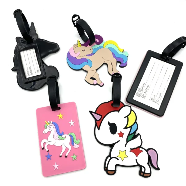 1pc/2pcs/3pcs Cute Unicorn Luggage Tag - Image 4