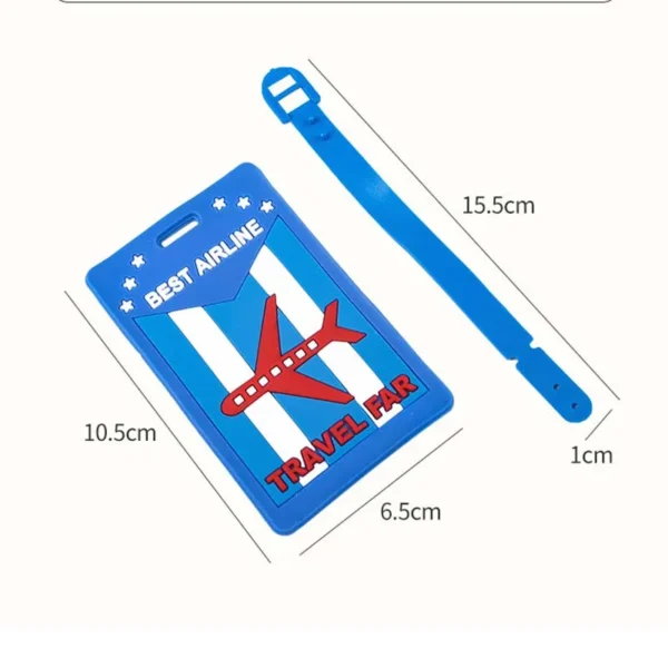 Creative Stitch Rectangle Cute Travel Accessories Luggage Tags Suitcase Cartoon Style Fashion Silicon Portable Travel Label - Image 6