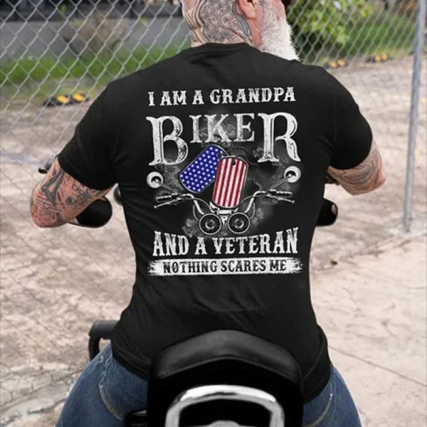 Grandpa Motorcycle T Shirt - Image 3