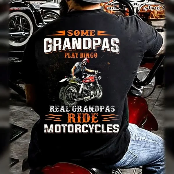 Grandpa Motorcycle T Shirt - Image 5