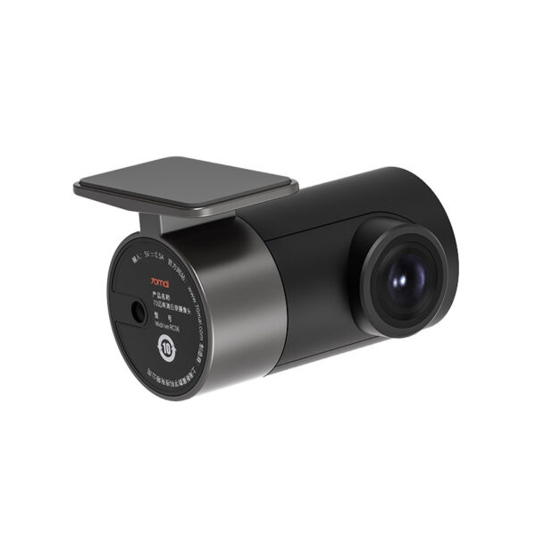 Black dash cam with a lens