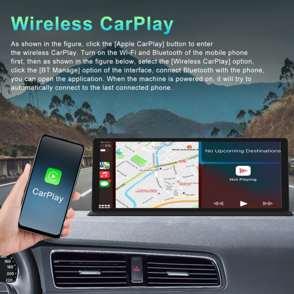 CarPlay connected to a car screen.