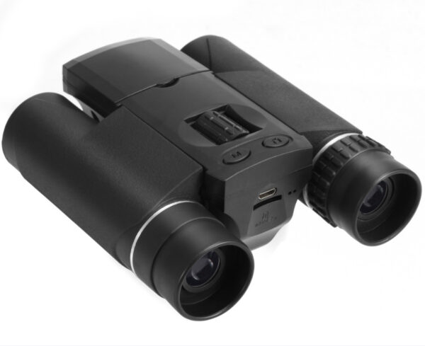 Black digital camera binoculars