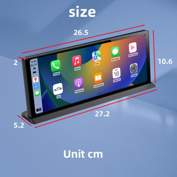 Black tablet with phone interface displayed.