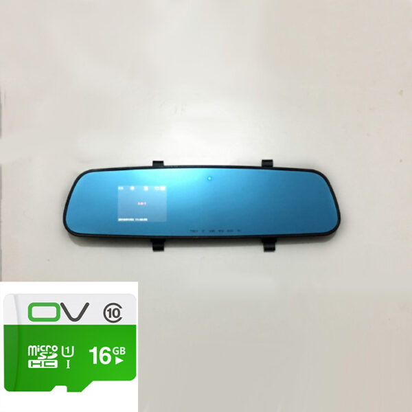 Rearview mirror dash cam with SD card.