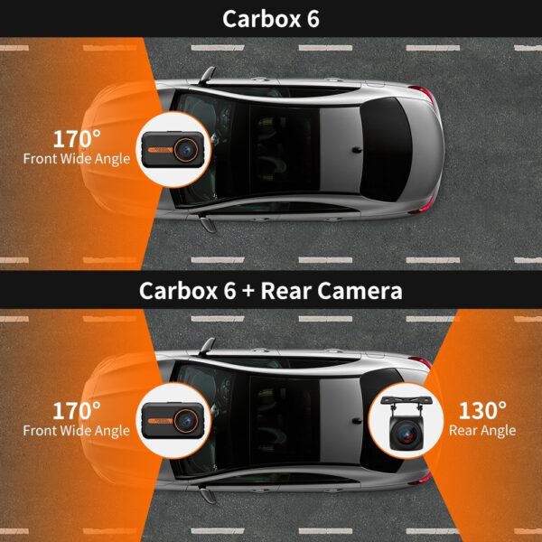 Carbox 6 dash cam with rear view camera.