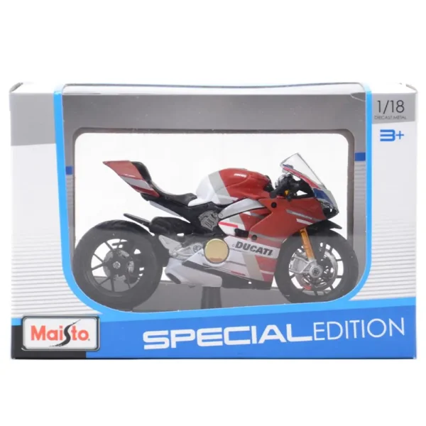 Maisto 1:18 2021 Ducati Monster+ Static Die Cast Vehicles Collectible Hobbies Motorcycle Model Toys - Image 6