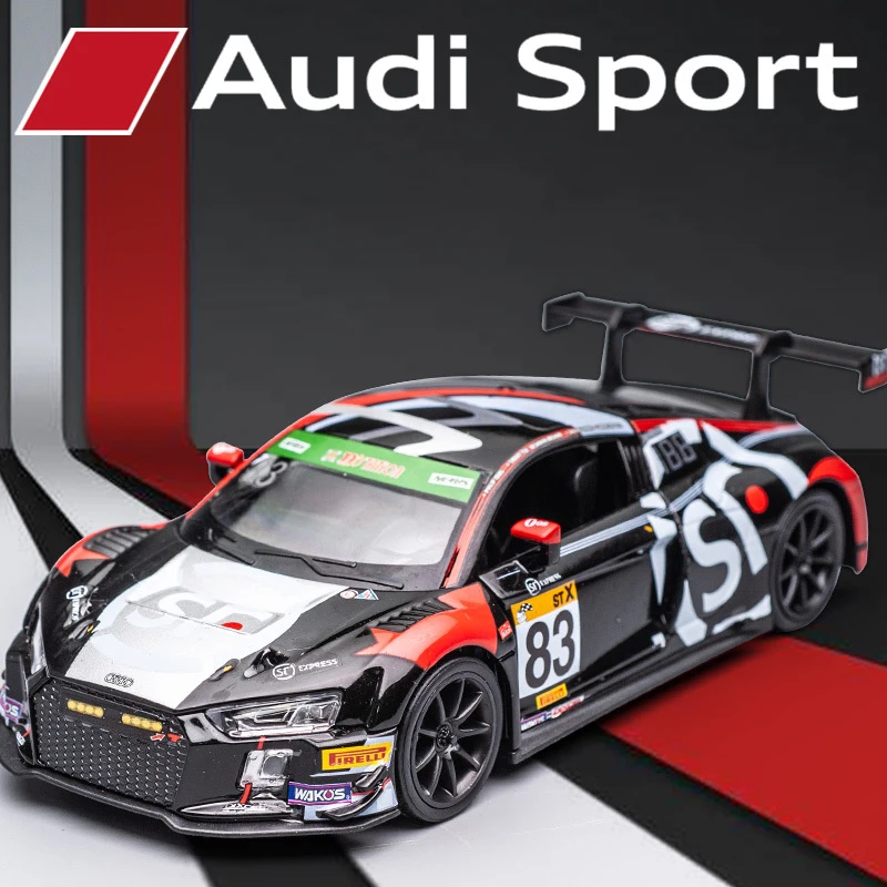 Black and red Audi Sport race car.