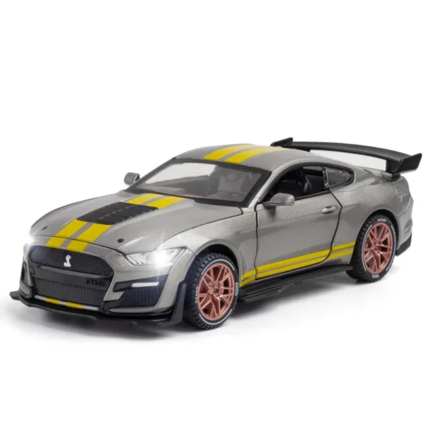 Gray Ford Mustang Shelby GT500 toy car.