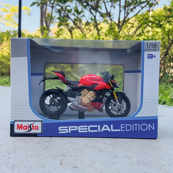 Maisto 1:18 Ducati Monster 2021 Super Naked V4 S original authorized simulation alloy motorcycle model toy car gift collection - Image 6