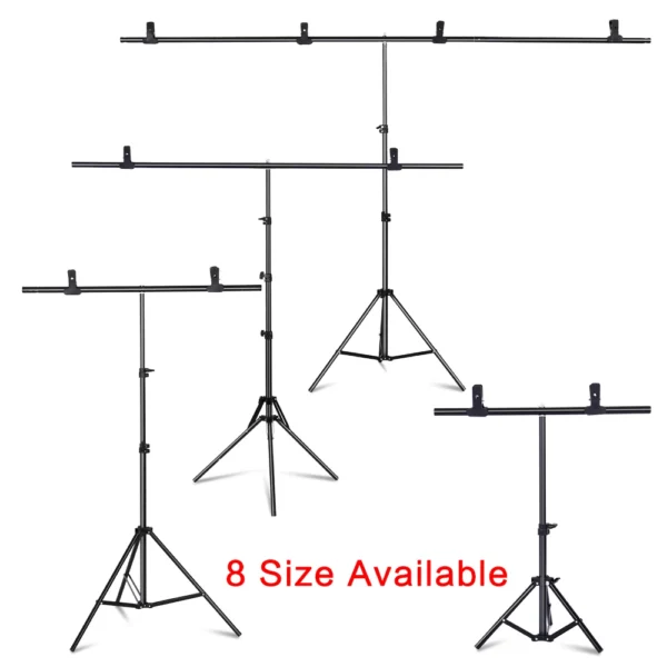 Black photography backdrop stand with 8 sizes.