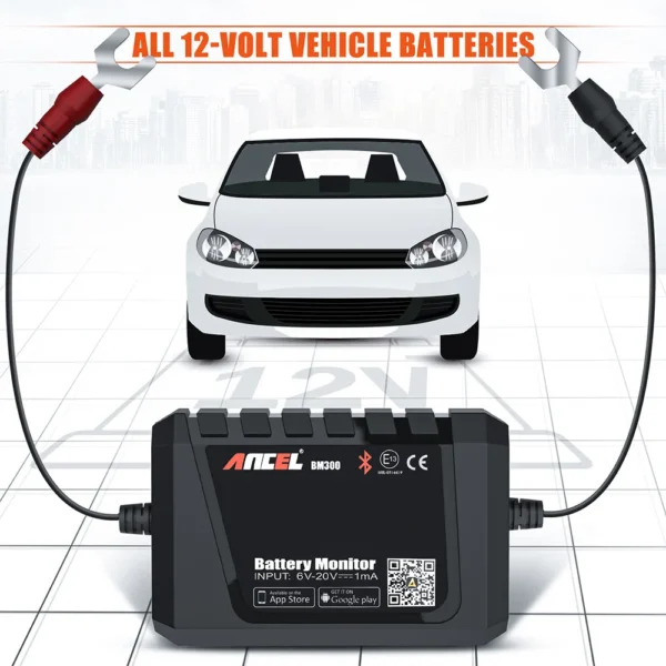 Car battery monitor with app connectivity.