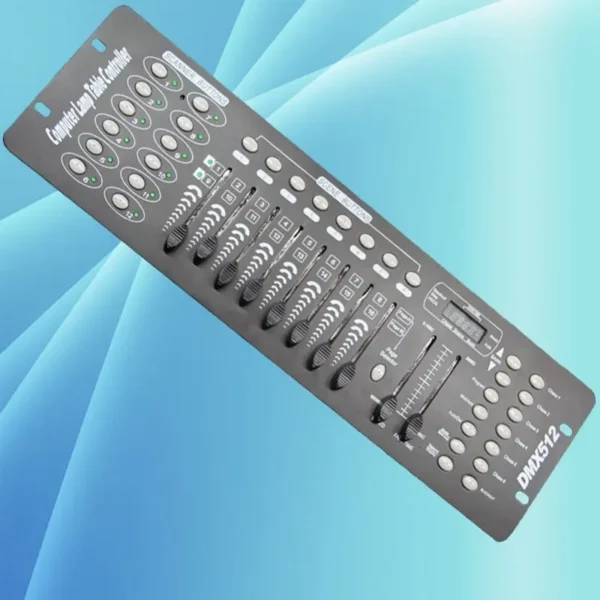 Black DMX512 lighting controller.