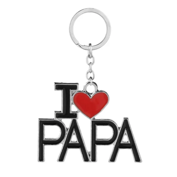 I love papa keychain with red heart.