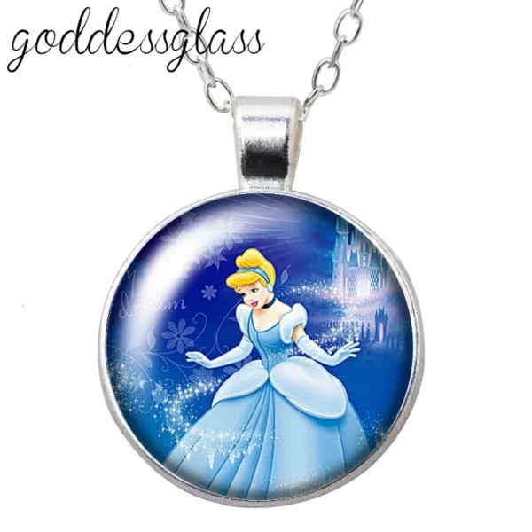 Cinderella glass pendant necklace