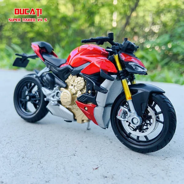 Maisto 1:18 Ducati Monster 2021 Super Naked V4 S original authorized simulation alloy motorcycle model toy car gift collection - Image 2