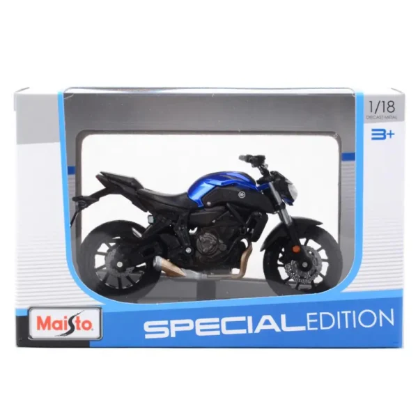 Maisto 1:18 2018 Yamaha MT07 Static Die Cast Vehicles Collectible Hobbies Motorcycle Model Toys - Image 6