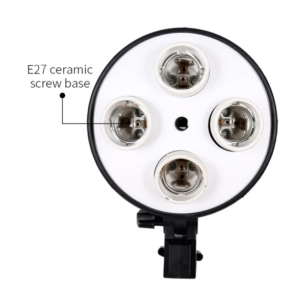 Four-bulb E27 socket light fixture.