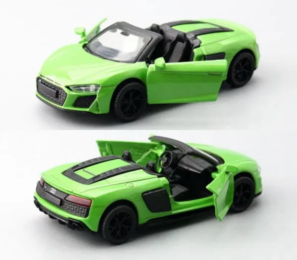 Diecast Metal Toy Car Model 1:39 Scale Audi R8 Spyder Super Pull Back Educational Collection Gift For Children - Image 3