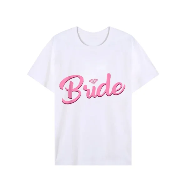 Team Bride T-shirts Wedding Bridesmaids Designs Tshirt Casual Bachelorette Hen Do Party T-shirts Short Sleeve Women Summer Tees - Image 4