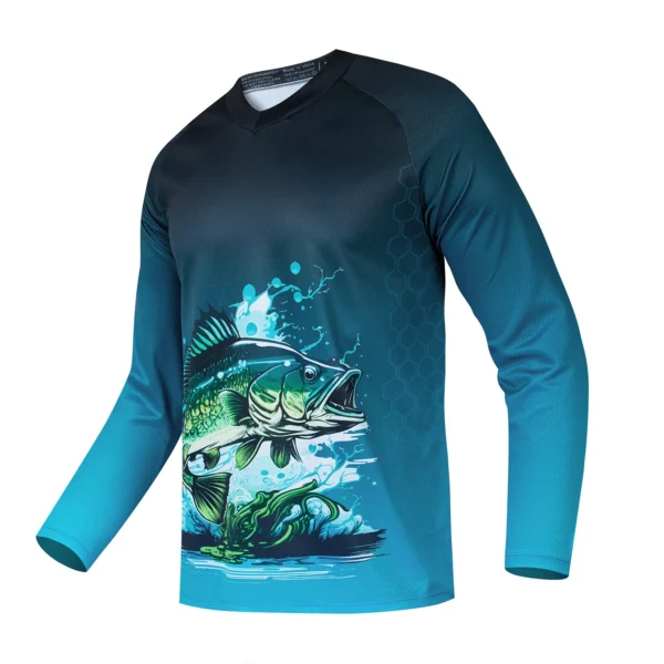 Fishing Clothing 2024 Custom Sublimation New Tournament Fishing Shirts UV Protection 50+ Men's Long Sleeve Jersey Breathable