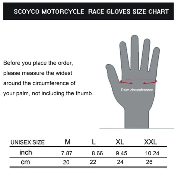 SCOYCO Motorcycle Gloves Summer Breathable Anti-fall Motocross Riding Gloves Touch Screen Guantes Gloves Motorcycle Accessories - Image 6