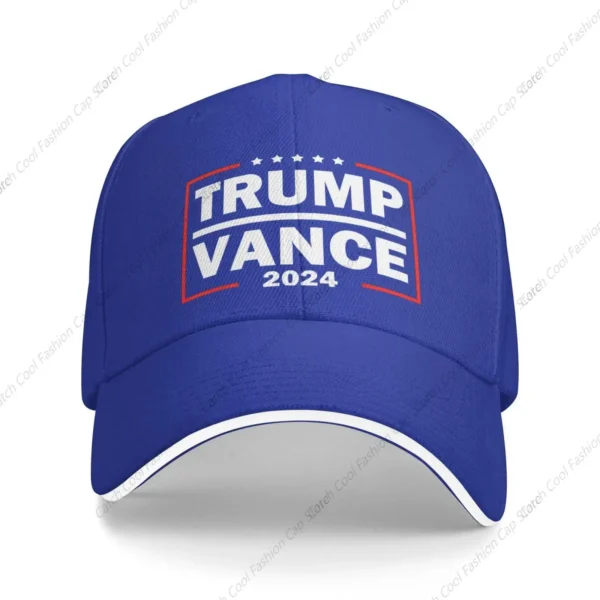 Trump Vance 2024 Baseball Cap for Men Women Dad Hats Adjustable Sandwich Trucker Vintage Sports Unisex Fashion