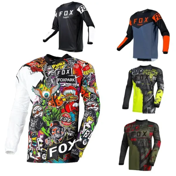 Enduro MTB Cycling Jersey, Downhill Shirt, Cycling Sleeve, Motocross T-Shirt, Mx Mountain Bike Clothes, Foxpark