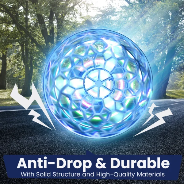 Blue flying sphere, anti-drop and durable.