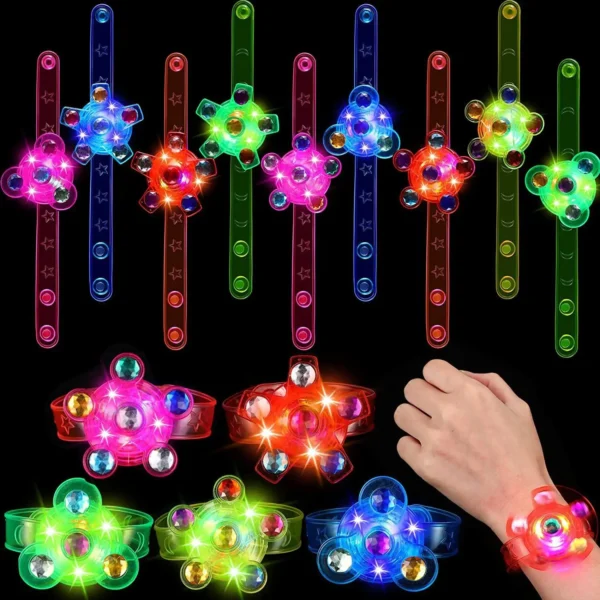 Light up your fingertip top bracelet as a party gift for children, glow in the dark as a party item, birthday gift - Image 3