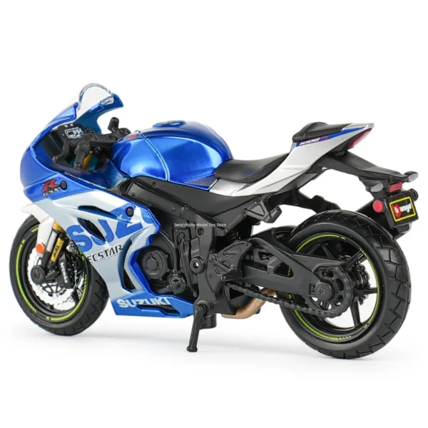 Bburago 1:18 2021 Suzuki GSX-R1000 R Static Die Cast Vehicles Collectible Motorcycle Model Toys - Image 3