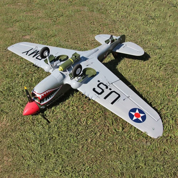 US Army P-40 Warhawk model airplane.