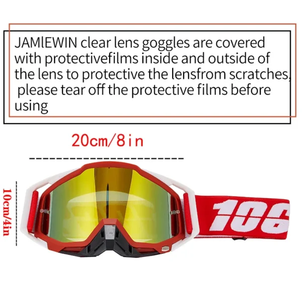 106% Motorcycle Glasses Goggles Motocross Goggles Helmet MX Dirt Bike ATV Ski Outdoor Sports Glass Scooter Cycling Sunglasses - Image 4