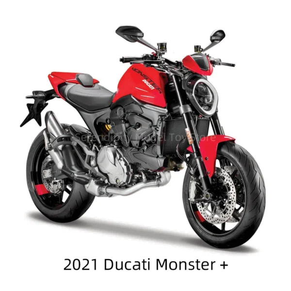 Maisto 1:18 2021 Ducati Monster+ Static Die Cast Vehicles Collectible Hobbies Motorcycle Model Toys